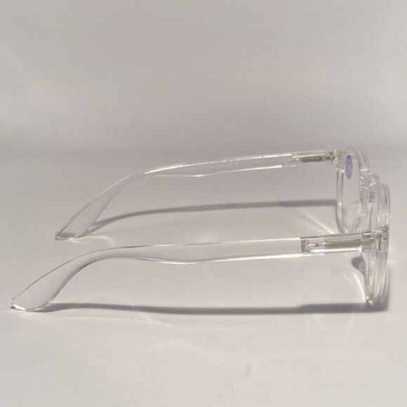 Reading Glasses 1.50 Sleek Sleek Shiny Clear Round NWT - Picture 5 of 8